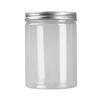En Stock Al por Mayor Tarro de Plástico Transparente con Tapa de Aluminio para Alimentos (Nueces, Granos, Snacks, Miel), Botella de PET Transparente Sellada de Boca Ancha 85mm