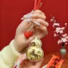 Bendición Oficial Celestial Oro Puro 999 Llavero Calabaza para Teléfono Móvil Estilo Shuibei Adorno Dorado Pequeño Regalo Venta al por Mayor desde el Fabricante