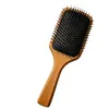 Peine de masaje con cojín de aire de madera de haya premium, cepillo para el cabello antiestático, peine masajeador del cuero cabelludo, adecuado para cabello rizado y largo, peine grande