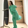 Conjunto de Pijama de Algodão Nuvem com Listras Dopamina Estilo Coreano para Mulheres, Conjunto de Roupa para Casa de Manga Longa e Calça Longa Plus Size para Primavera/Verão, Pode Ser Usado ao Ar Livre