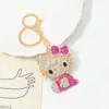 Llavero de coche con forma de gato y diamantes de imitación, colgante de metal para bolso de mujer, llavero, anillo, regalo transfronterizo coreano de AliExpress, venta al por mayor.
