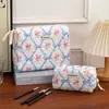 Bolsa Cosmética Flor Lazo Transfronteriza de Alto Valor Portátil de Gran Capacidad Acolchada Bolsa de Almacenamiento Portátil Bolsa de Belleza
