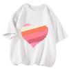 220g Ropa para Niños Algodón Puro Camiseta de Niña Manga Corta Verano Tops para Niños Medianos y Grandes y Niñas Ropa de Verano Holgada de Media Manga Trendy