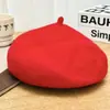 Boina para Mujer Otoño e Invierno Estilo Coreano Japonés Versátil Sombrero Cálido Retro Británico de Lana Artista Sombrero para Adultos Medianos Niños Boina