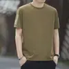 2026 Nueva Moda de Verano Camiseta de Seda Hielo Cuello Redondo para Hombre Top Deportivo Casual para Correr Ligero Transpirable Fitness