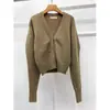 Sumeihui 2026 Outono e Inverno Novo Estilo Coreano Lc Simples Curto Tricô Cardigan Colete Saia Conjunto para Mulheres
