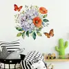 Nuevas calcomanías florales de hortensia en estilo minimalista moderno, pegatinas decorativas de pared, amapolas pintadas, autoadhesivas