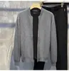 Suéter Cardigan Sense com Design de Zíper Duplo Masculino 2023 Primavera e Outono Simples All-match Cor Sólida Suéter Jaqueta da Moda