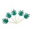 Folha de Abacaxi, Inserção de Bolo Folha de Tartaruga, Contorno Dourado para Copo de Bolo, Bandeirinha de Decoração de Bolo Folha Verde Fabricante Atacado