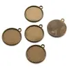 Diâmetro Interno de 25mm Acessórios para Joias DIY de Liga Base Redonda Acessórios Pingente Decorativo para Pulseira Colar C09
