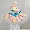 Atuendo de Cumpleaños para Mascota Lunares Encaje Babero Accesorios para Gato y Perro Collar Sombrero Disfraz para Fiesta de Fotos Estilo Lindo