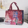 Bolsas de Presente de Natal Desenhadas em Estoque, Bolsas de Presente Portáteis Dobráveis Laminadas de TNT, Sacos de Doces de Halloween