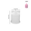 Molde para vela de aromaterapia de epóxi de cristal DIY, molde de silicone em forma de cone redondo com decoração de epóxi para vela em relevo