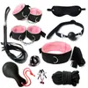 Set de productos para adultos YGM, set combinado de accesorios SM de bondage, set de 11 piezas con correas y esposas