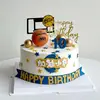 Celebridade da Internet Basquete Futebol Decoração de Bolo Caixa de Sapatos Plug-in de Tênis de Basquete Enfeites Festa de Aniversário de Menino Decoração de Confeitaria
