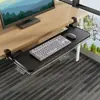 Bandeja para Teclado Debajo del Escritorio Sin Taladro Tablero de Extensión de Escritorio de Oficina Cajón de Almacenamiento para Ratón de Computadora Carril Deslizante Soporte de Clip