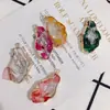 Acessórios para Joias DIY Atacado Concha Colorida Rocha de Imitação Transparente Forma Irregular Pingente de Resina Acessórios para Brincos Materiais