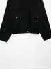 Nueva Chaqueta Corta Estilo Europeo con Cuello Alto para Mujer Otoño/Invierno 2026 Estilo Ropa de Trabajo de Cuero y Terciopelo Chaqueta Holgada con Cintura Ceñida