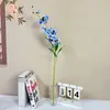 Orquídea Phalaenopsis Artificial para Arranjo de Flores na Sala de Estar de Casa, Decoração de Casamento de Luxo e Estúdio de Fotografia, Ornamento Floral, Flor de Seda Feita à Mão