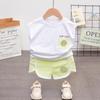 Conjunto de shorts de colete infantil Verão Fino Meninos Sem Mangas Esportes Conjunto de duas peças Estilo Ocidental Vestido de verão para bebê infantil