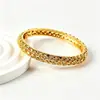 Pulsera Abierta Dorada Calada para Novia, Brazalete Abierto para Mujer, Joyería Hermosa, Venta al por Mayor de Fábrica Disponible