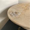 Anel de Dedo Ajustável com Abertura em Laço de Zircônia Pérola Exquisito Luz de Anel Luxo Elegante Nicho Avançado Novo Produto
