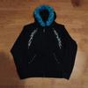Cárdigan Retro Otoño e Invierno con Cremallera Estampado Geométrico Decoración de Anillo de Hierro Sudadera con Capucha Estilo Punk Europeo y Americano