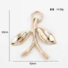 Estilo Coreano Ins Alta Qualidade Elegante Liga Galvanizada Brilhante Cereja Pera Pingente Acessórios DIY Bolsa Feminina Pingente