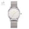 SHENGKE k0049 relógio feminino de comércio exterior pulseira de malha de aço simples moda relógio de quartzo