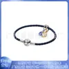 Pulsera Pandora S925 Chapada en Plata de Cobre Abeja Alto Amor Nicho DIY Lujo Ligero Moda Pulsera de Cuerda de Cuero