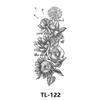 Venta al por Mayor de Calcomanías de Tatuaje Pequeñas y Frescas Duraderas Coreanas Harajuku Tatuaje Flor Azul y Blanca Dibujos Animados Letras Calcomanías de Tatuaje Sexy