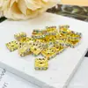 Anillo de Espaciadores de Cristal Diamantado Galvanizado de 5/6/7 mm Cuadrados con Incrustaciones de Diamante Espaciadores para Manualidades de Cuentas Accesorios de Joyería