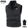 Otoño/Invierno 2026 Nuevo Chaleco Reversible de Trabajo Casual de Exterior con Cuello Alto y Múltiples Bolsillos, Caliente, sin Mangas