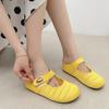 Mules Fechadas Estilo Birkenstock para Mulheres, Nova Moda Verão 2025 Estilo Boêmio, Sandálias Vazadas de Nicho que Aumentam a Altura