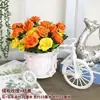 Sala de Estar Interior Mesa de Jantar Mobiliário terno Acessórios Carro de Flores Mobiliário Doméstico Plástico Flores Artificiais Pequenos Enfeites Flores Secas Planta em Vaso