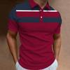 Camiseta Polo para Hombre Estampado de Rayas Manga Corta Camisetas Casual