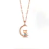 Colar Tigre Dourado Pequeno Runxin Xingyue Pingente de Tigre do Zodíaco Feminino para Presente de Aniversário da Namorada Este Ano Colar de Tigre Pequeno