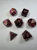 Patrón de mármol multicolor de dos colores tablero de juego de mazmorra juego de rol dnd acrílico poliédrico set de 7 piezas dados