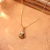 Nuevos Pendientes Colgantes de Calabaza con Piedra Ojo de Tigre Estilo Chino, Sensación de Lujo Ligero y Gama Alta, Pendientes Microincrustados de Circonita, Pendientes de Moda y Elegantes para Mujer