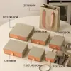 Caixas de Gaveta com Textura de Tijolo para Venda no Atacado, Caixas de Armazenamento para Joias, Caixas para Anéis e Brincos, Caixas com Tampa e Base, Caixas de Embalagem para Colares e Acessórios