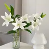 Sensación de mano flor de lirio ramo falso decoración de mesa de sala de estar flor florero arreglo floral decoración de interior
