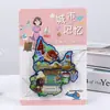 Ímã de Geladeira de Madeira da Cidade de Liaoning Fino Americano Tendência Decoração de Geladeira Adesivo Magnético Lembranças de Viagem Estoque Atacado