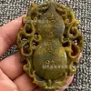 Colgante de Calabaza Estrella de la Suerte Xiu Yu, Placa de Jade Hueca Tallada, Amuleto de Fortuna y Prosperidad para Hombres, Venta al por Mayor Directamente del Fabricante