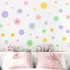Br4650C Pegatinas de Pared Coloridas con Flores Estilo Ins para Decoración de Habitación de Niñas, Decoración de Pared Autoadhesiva Patrones Pequeños