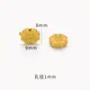 Accesorios Chapados en Oro que Conservan el Color Joyería DIY Cuentas Espaciadoras de Oro Antiguo Zirconia Blanca Hilo para Pulseras Cuentas para Tejer Hilo para Ensartar Cuentas