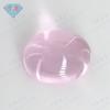 Gema Huagang en forma de huevo, cristal rosa, piedra desnuda, ovalada, base plana, cara lisa, gema, venta al por mayor, cristal AAA, diamante
