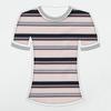 Tejido de Punto de Alta Elasticidad Clase A para Bebé, Tejido Suave para Pijamas y Ropa de Casa, Personalización de Tejido de Camiseta a Rayas de Modal