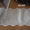 Encaje bordado de hilo de algodón de borde de tela de algodón unilateral para costura de prendas de vestir, accesorios alargados DIY, material para cuello de falda