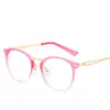 Nuevas Gafas de Metal Redondas de Moda Artísticas Retro para Temperamento Miopía Montura Completa Estudiante Lentes Planos