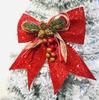 Moño Grande Navidad Moño de Polvo Dorado Colgante para Árbol de Navidad Decoración Navideña Regalo Corbata Navideña